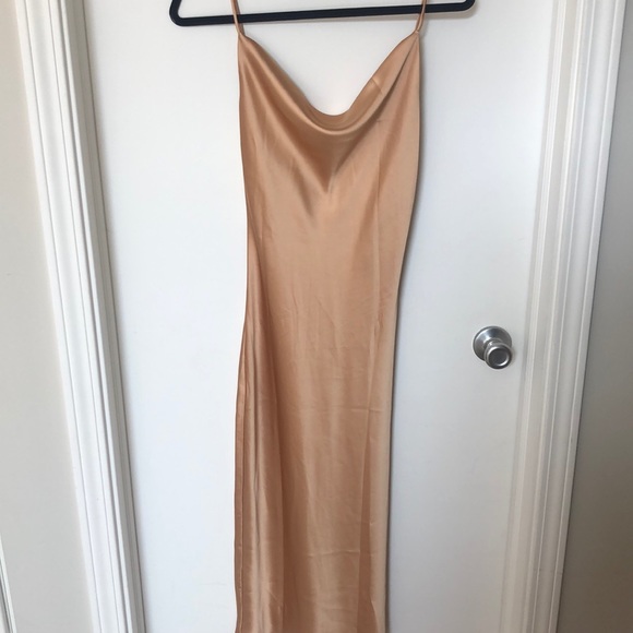 Dresses & Skirts - Champagne colored midi slip dress